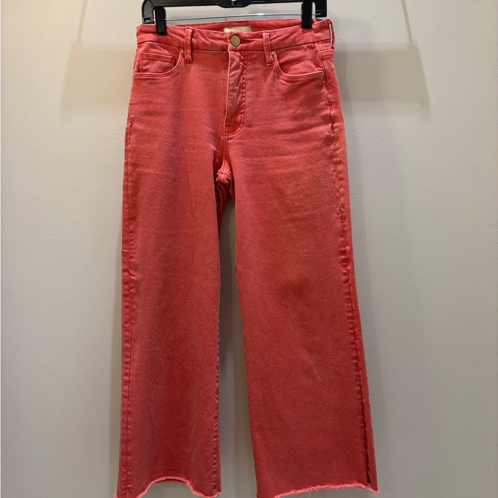 Kut from the Kloth “Meg” Coral Wide Leg Jeans